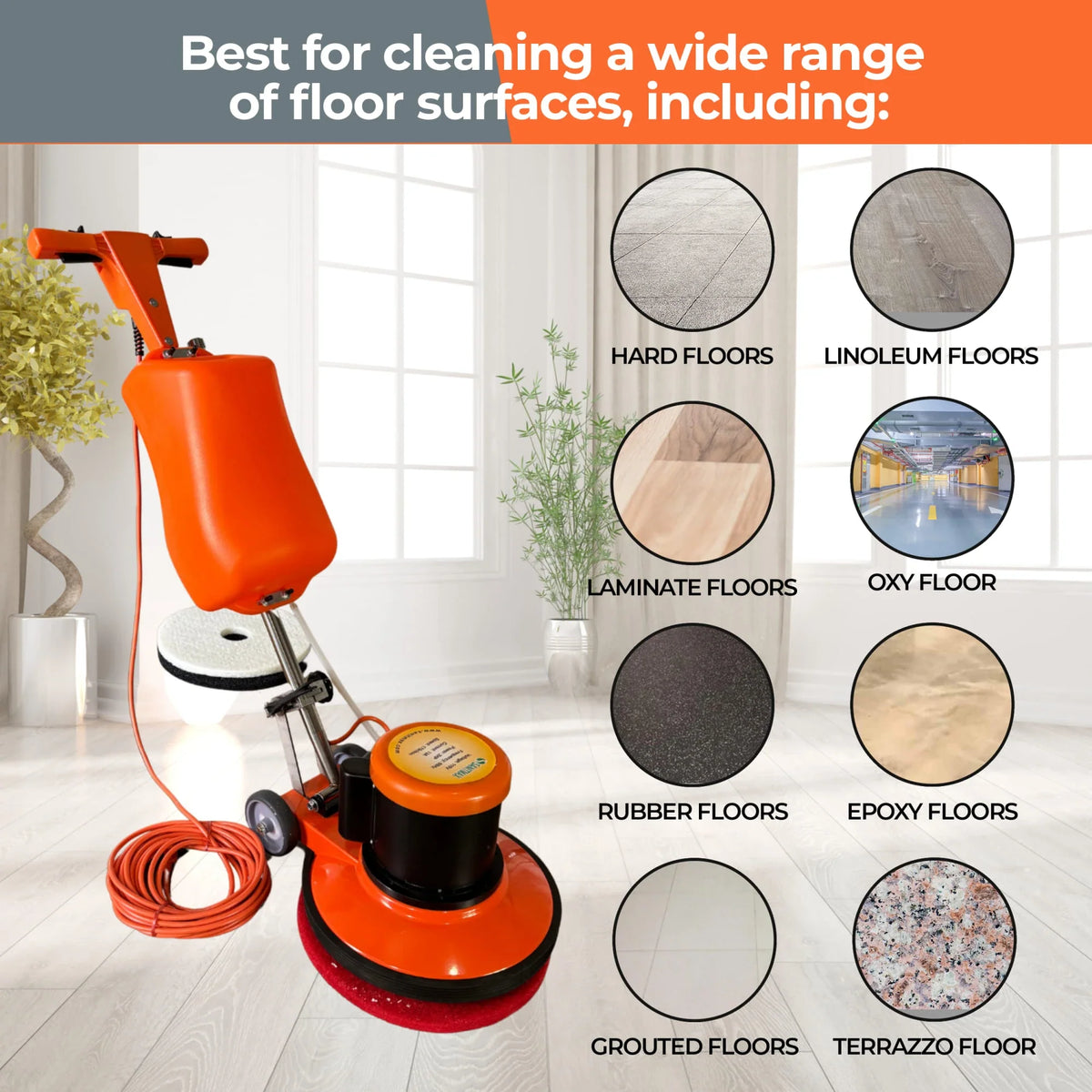 SM421AC 17" Professional Floor Scrubber &amp; Buffer